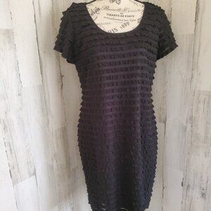 RONNIE NICOLE STRETCH RUFFLE DRESS